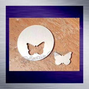 Disc with butterfly cut out