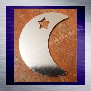 Crescent With Star Cut Out