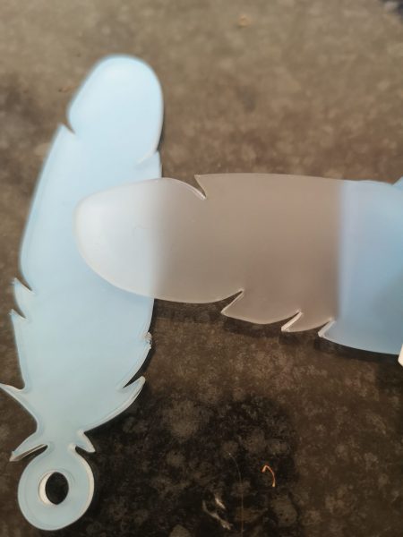 Acrylic Feather Frosted